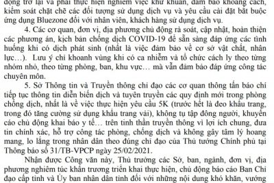 Công văn số 1621/UBND-KGVX của UBND tỉnh Đắk Lắk về việc triển khai các hoạt động, biện pháp phòng chống Covid-19